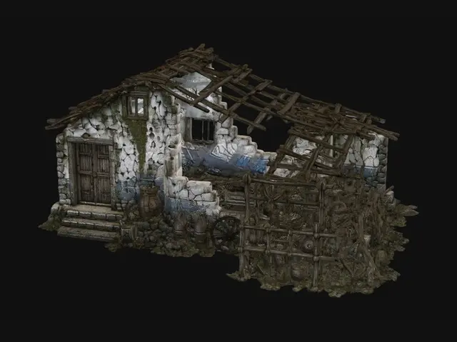 3D model for Ruined Stone Cottage