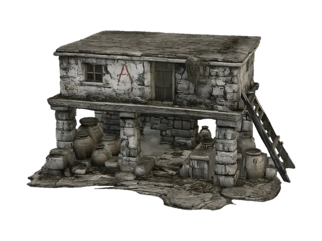 3D model for Abandoned Stone House on Stilts