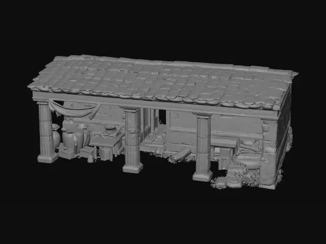 3D model for Abandoned Stone Cottage