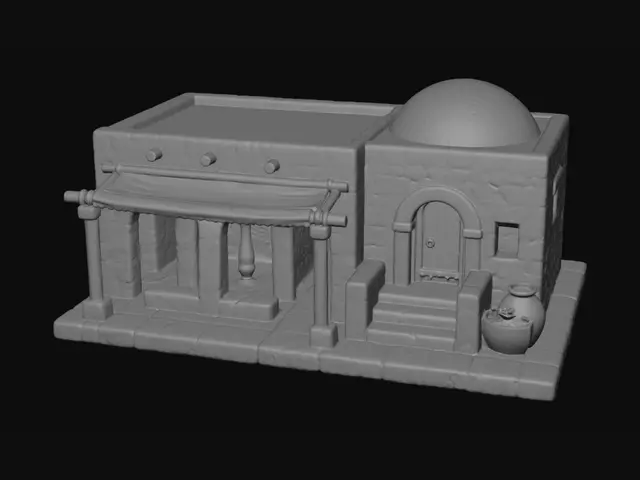 3D model for Desert Adobe Courtyard
