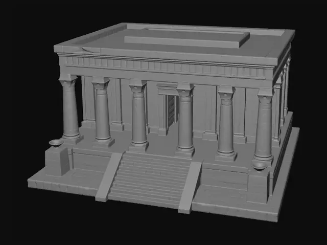 3D model for Colonnaded Stone Temple