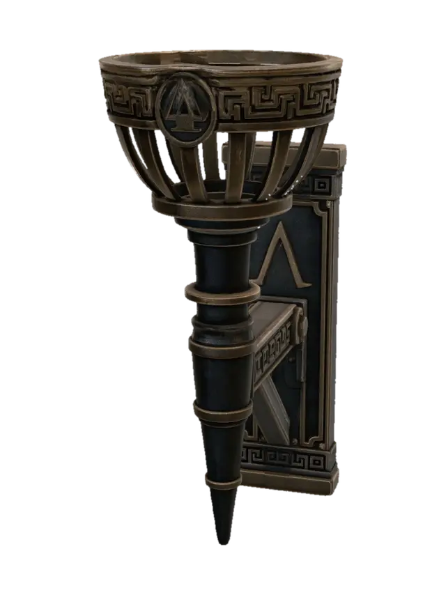 Greek Key Bronze Torch - Frontier 3D model, vytvořený pomocí AI