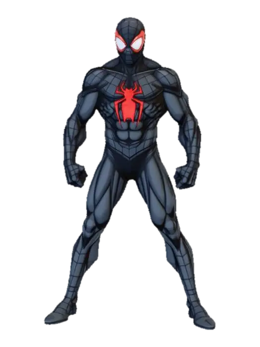 Black Spiderman - Cool 3D model, vytvořený pomocí AI