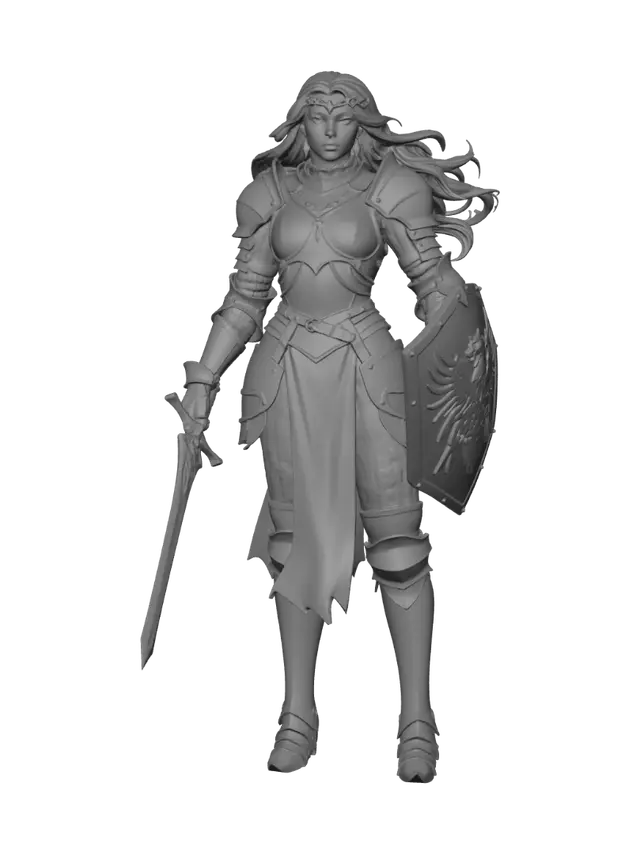 3D model for Crimson Shieldmaiden