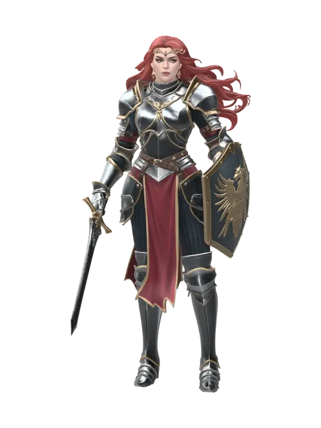 3D model for Crimson Shieldmaiden