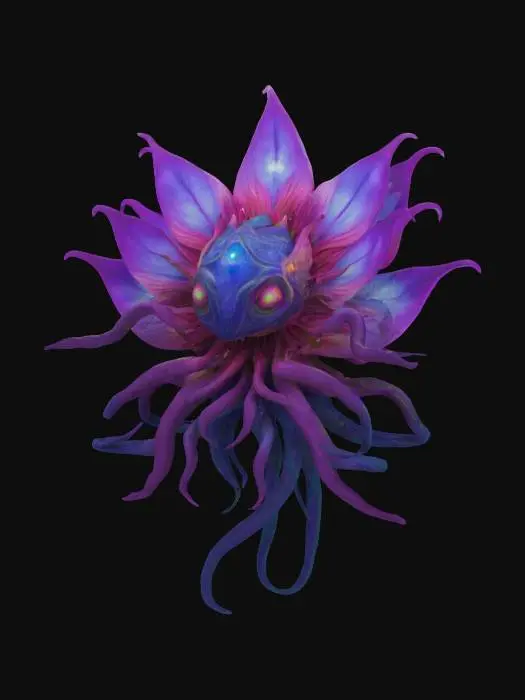 3D model for #garden#,  a cosmic flower moster