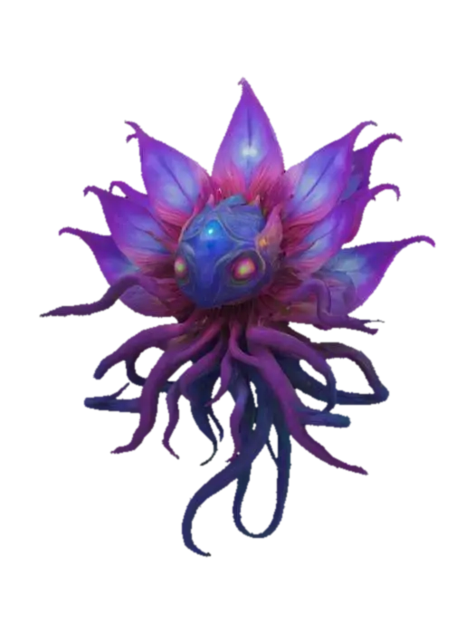 3D model for #garden#,  a cosmic flower moster