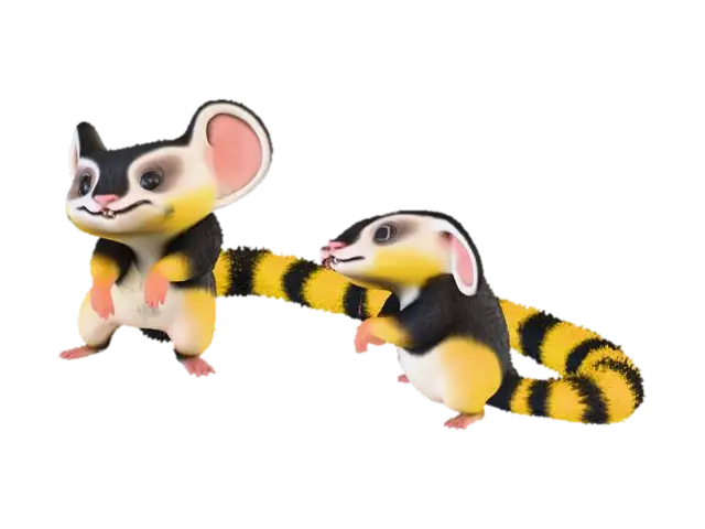 Trip Gerbil (The Croods) 3D model, vytvořený pomocí AI