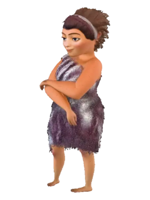 Ugga (The Croods) 3D model, vytvořený pomocí AI