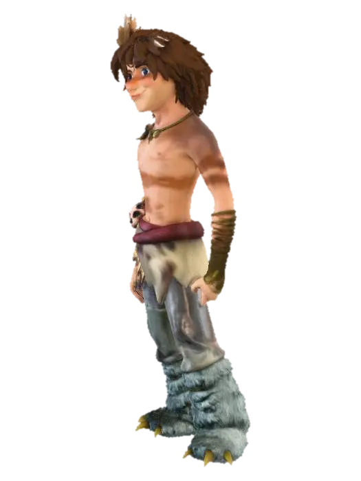 Guy (The Croods) 3D model, vytvořený pomocí AI