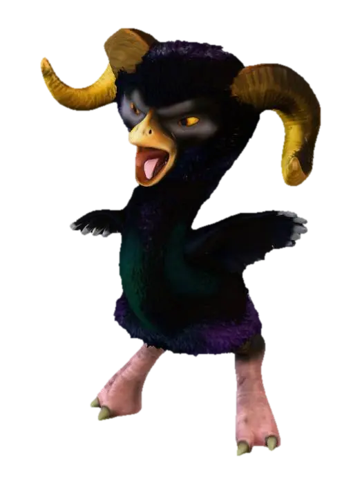 Horned Mischief Bird - Croods 3D model, vytvořený pomocí AI