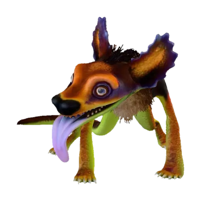 Liyote (The Croods) 3D model, vytvořený pomocí AI