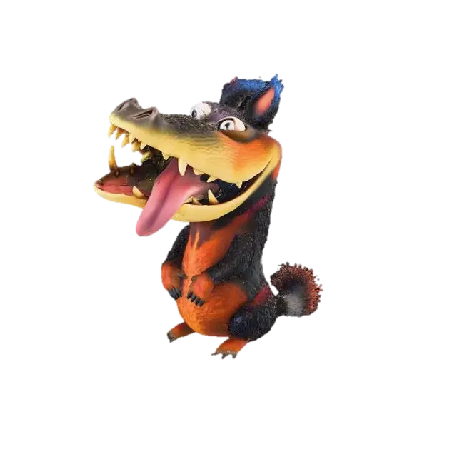 Crocopup (The Croods) 3D model, vytvořený pomocí AI