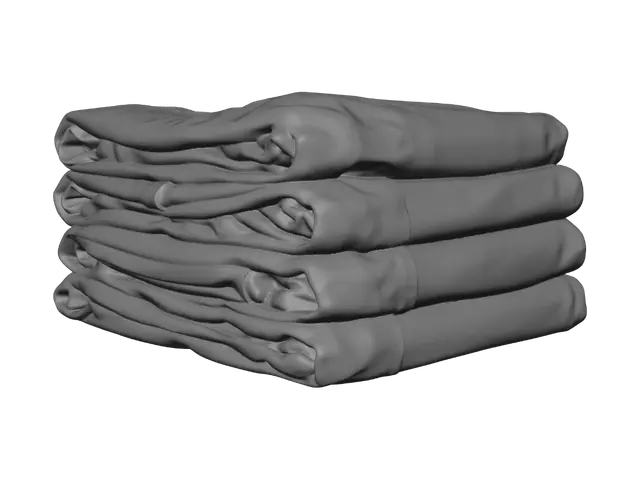 3D model for Stack of Denim Jeans
