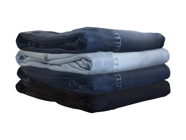 3D model for Stack of Denim Jeans
