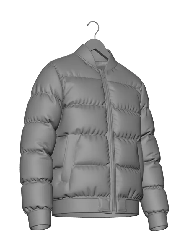 3D model for Midnight Puffer Jacket