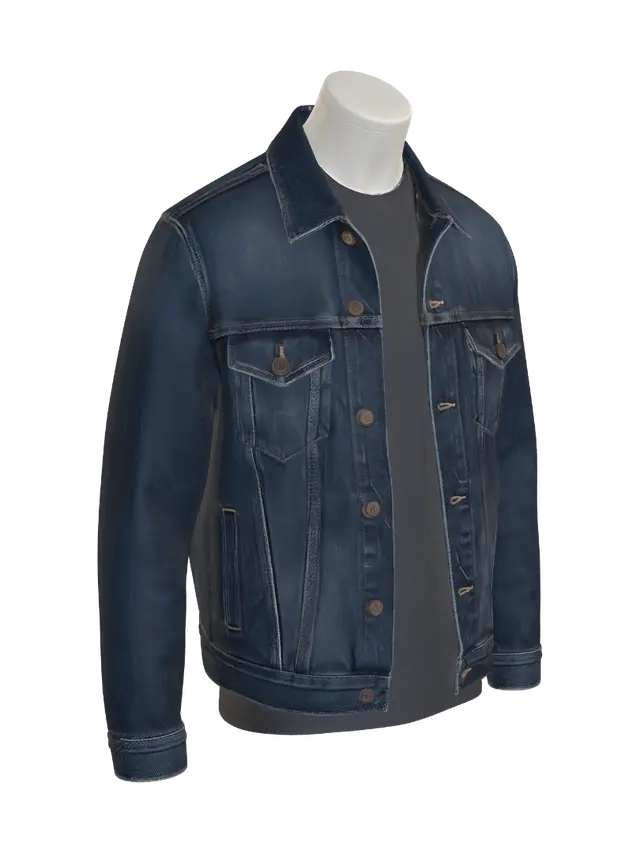 3D model for Denim Jacket on a Mannequin
