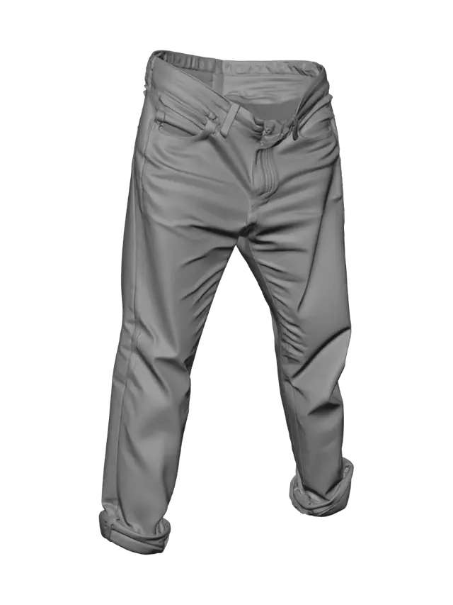 3D model for Faded Indigo Jeans