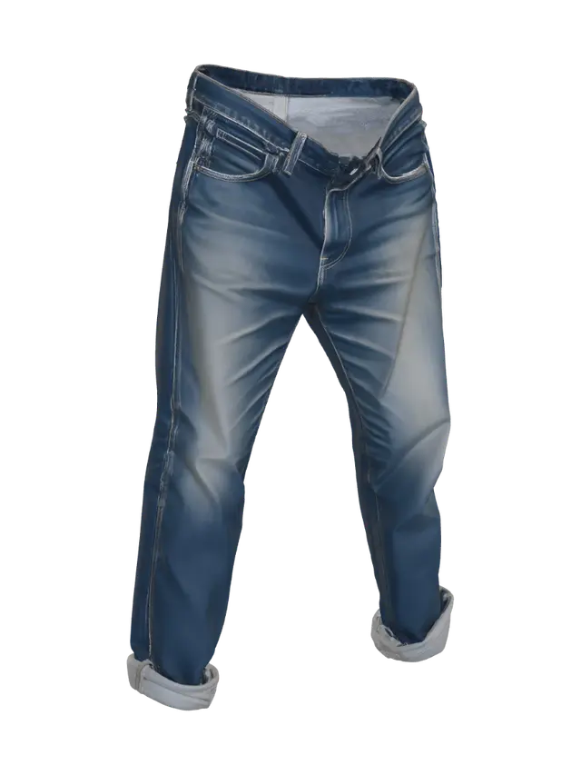 3D model for Faded Indigo Jeans