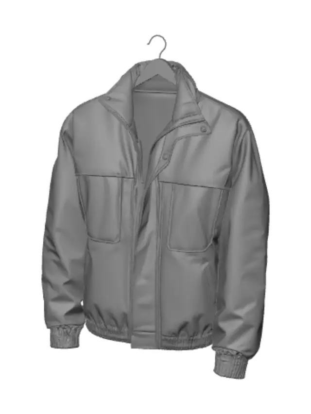 3D model for Colorblock Windbreaker Jacket