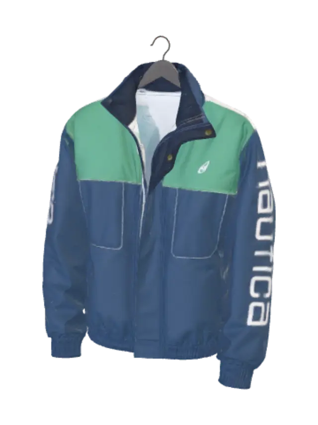 3D model for Colorblock Windbreaker Jacket