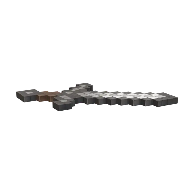 Ornate Netherite Sword 3D model, vytvořený pomocí AI