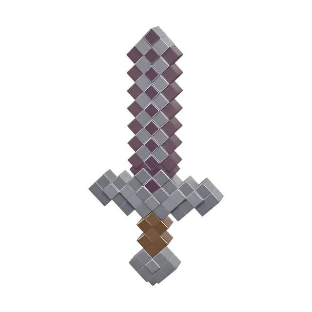 Ornate Netherite Sword 3D model, vytvořený pomocí AI
