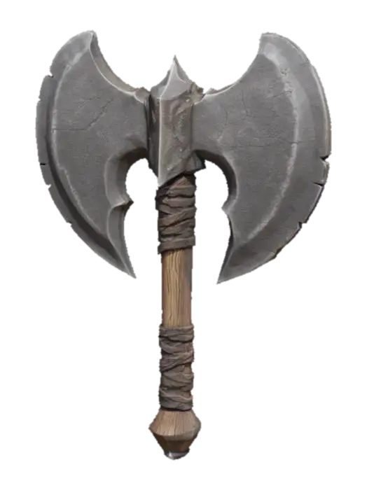 Battle Axe Majesty - Battleaxe 3D model, vytvořený pomocí AI