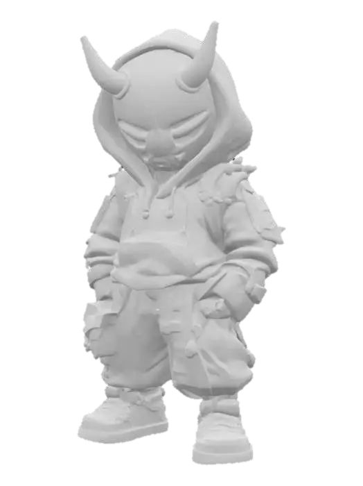 3D model for Cyber Oni Warrior