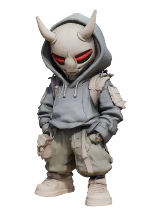 3D model for Cyber Oni Warrior