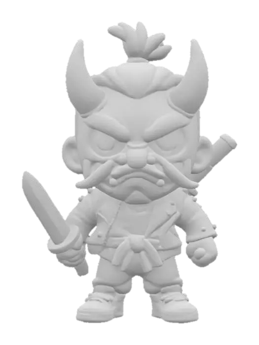 3D model for Oni Warrior Toy