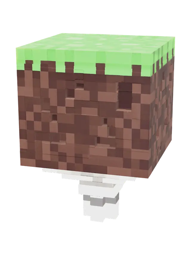 3D model for Weathered Grass Block Minecraft