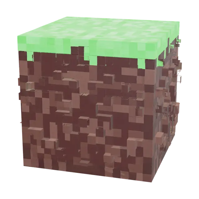 3D model for Fantasy Grass Block Minecraft