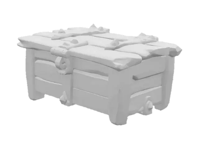 3D model for Wooden Treasure Chest, #arch#