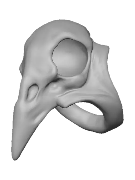 3D model for Raven Skull Ring, #Halloween2025#