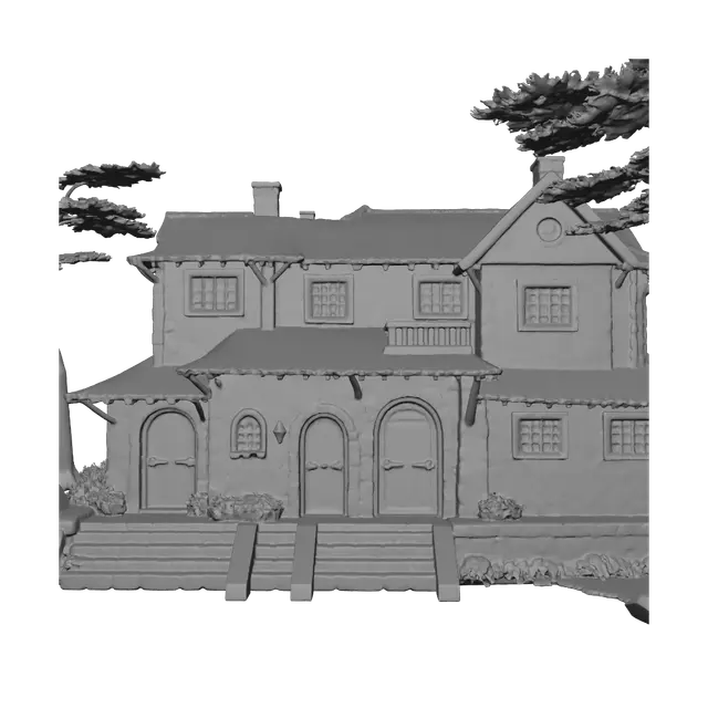 3D model for Emerald Roof Cottage in the Mountains