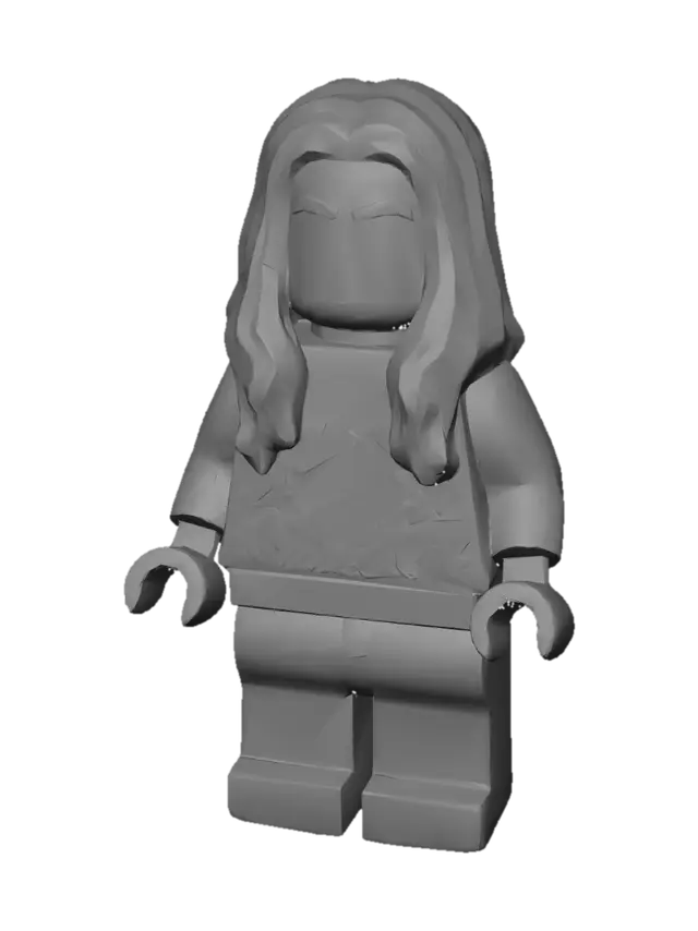 3D model for Boneco no estilo Lego, formato de minifigura altamente detalhada