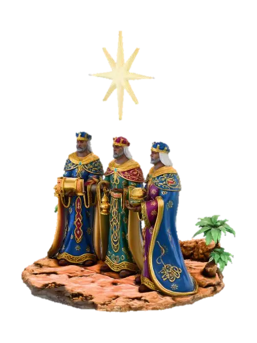 #Christmas2025#, The Magi and the Star of Bethlehem. - Nativity 3D model, vytvořený pomocí AI