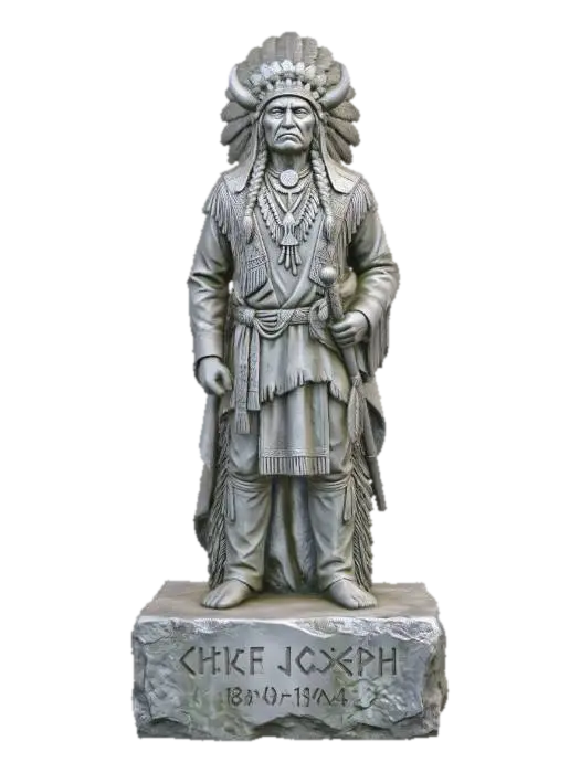 Chief Joseph - Leader 3D model, vytvořený pomocí AI