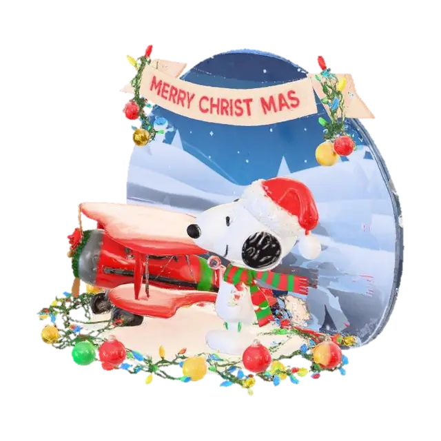 #Christmas2025#, Snoopy and the Red Barron celebrate Christmas. 3D model, vytvořený pomocí AI