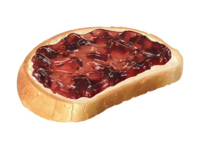 Jam Toast on Green - Clipart 3D model, vytvořený pomocí AI