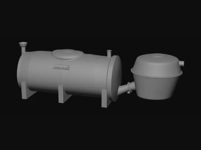 3D model for Biogas Digester System Diagram