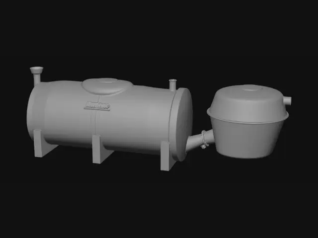 3D model for Biogas Digester System Diagram