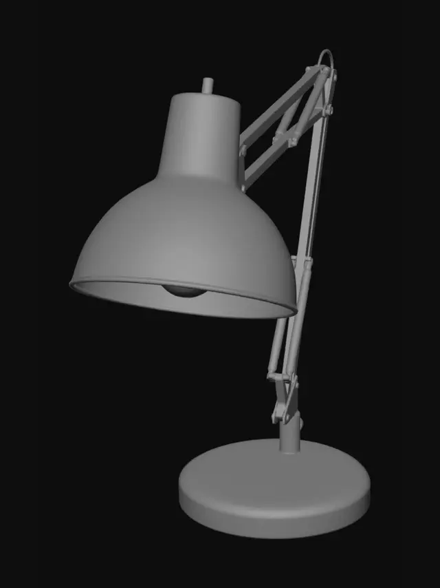 3D model for Adjustable Gray Desk Lamp