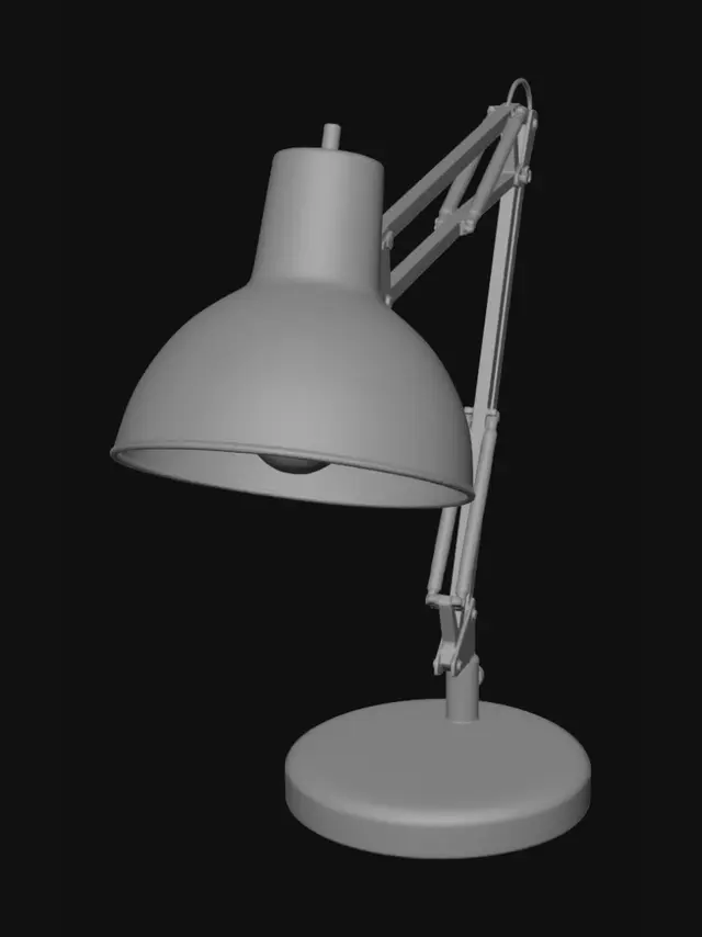 3D model for Adjustable Gray Desk Lamp