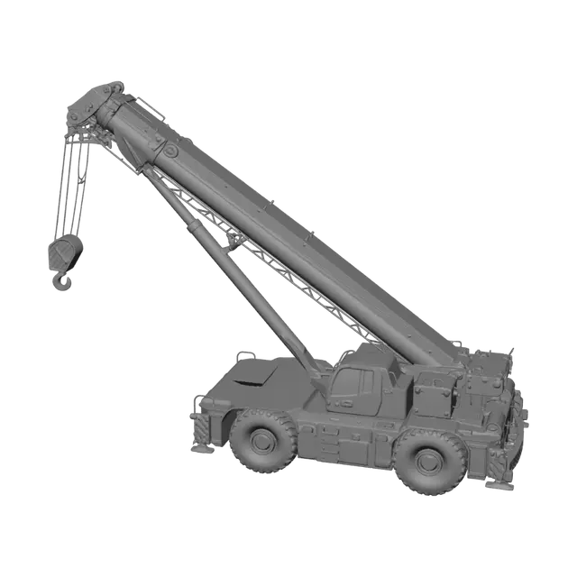 3D model for Orange mobile crane