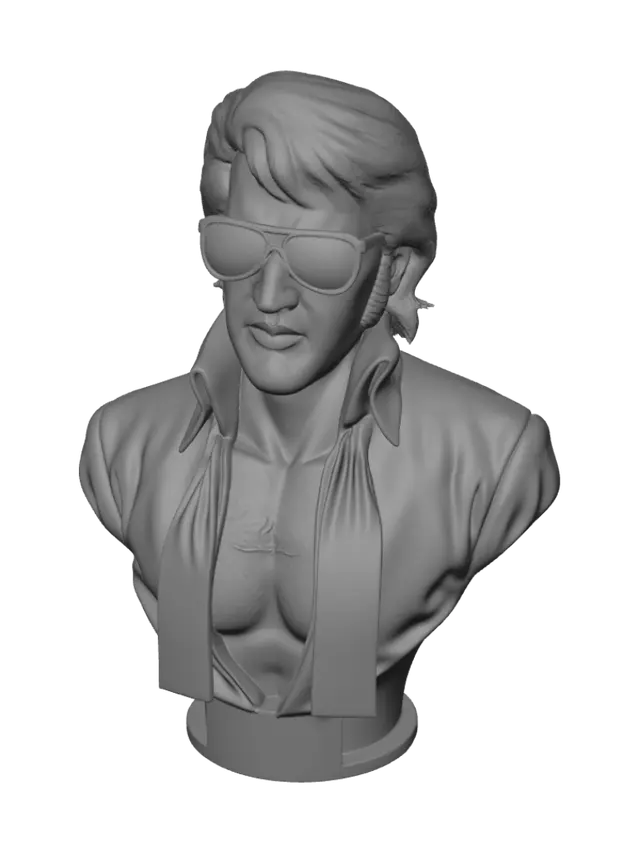 3D model for Maak een realistisch torso zoals op de foto
met de naam elvis presley onderaan de voet
