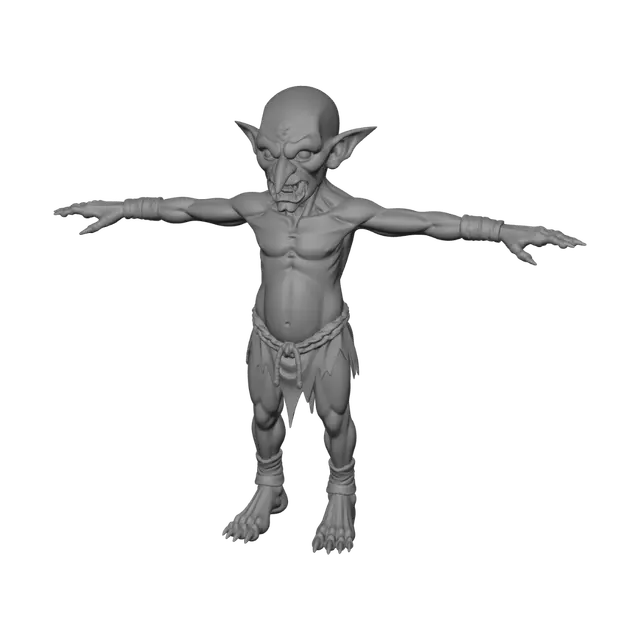3D model for T-Pose Goblin