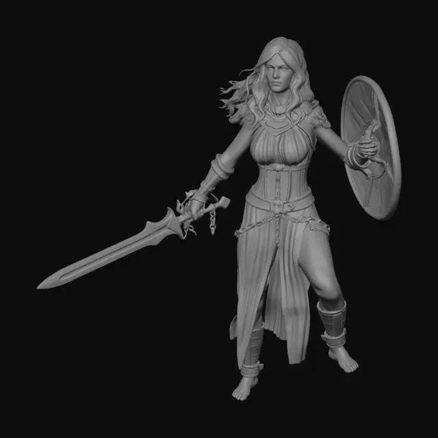 3D model for Crimson Shieldmaiden