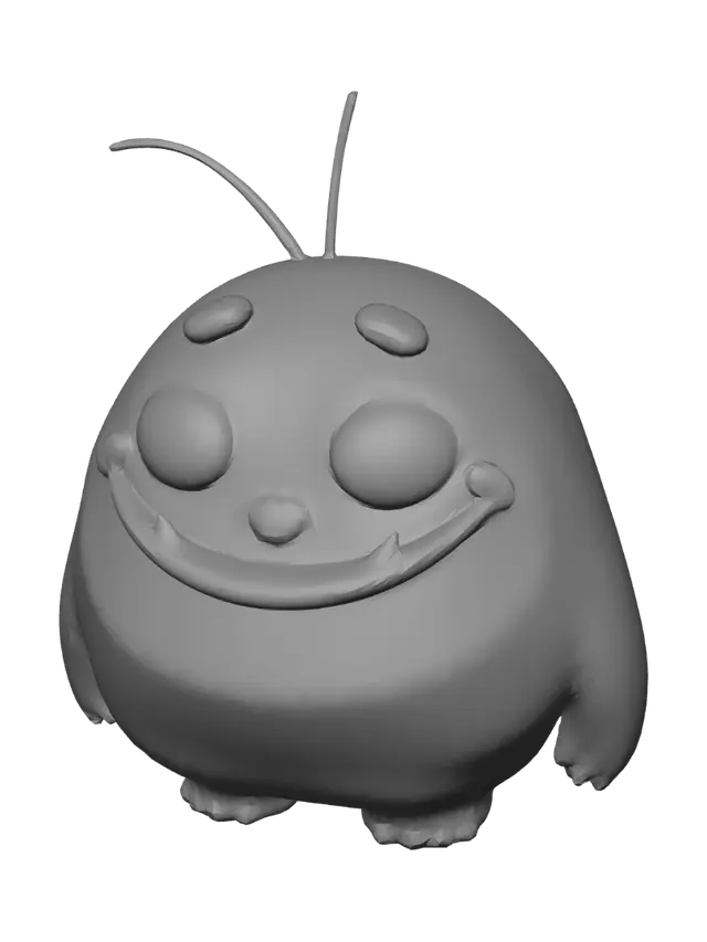 3D model for Blue Monster in a Story Panel